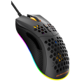 Mouse gaming cu fir DELTACO GAMING DM210, ultra-usor RGB, 6400 DPI, cablu 1.8m, negru (GAM-108)